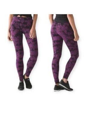 Lululemon Wunder Under Tie Dye Purple Leggings